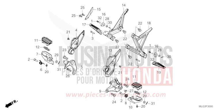 MARCHE de Africa Twin DCT PEARL GLARE WHITE (NHB53H) de 2022